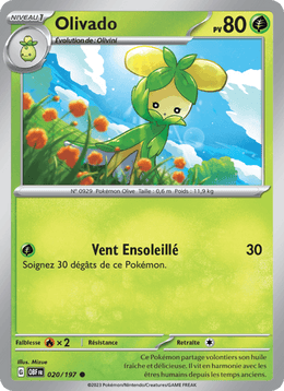 Olivado 020/230 Pokémon Flammes Obsidiennes (EV03)