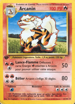 Arcanin 23/102 Pokémon Set de Base (BS)