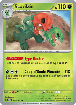 Scovilain 025/230 Pokémon Flammes Obsidiennes (EV03)