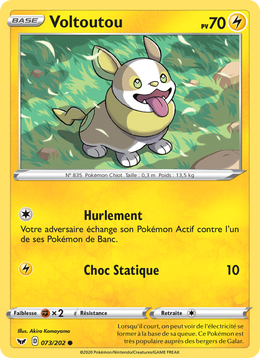 Voltoutou 73/216 Pokémon Épée et Bouclier