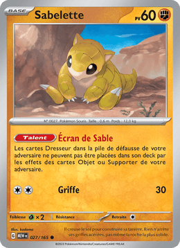 Sabelette 027/207 Pokémon 151 (MEW)