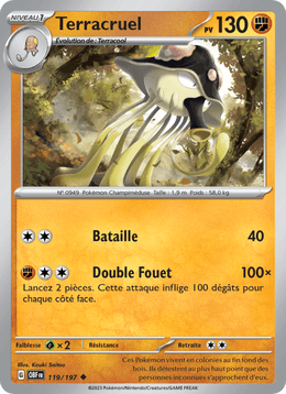 Terracruel 119/230 Pokémon Flammes Obsidiennes (EV03)