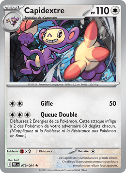 Capidextre 079/130 Pokémon Flammes Fantasmagoriques (ME02)