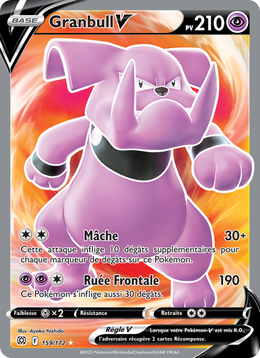 Granbull V 159/216 Pokémon Stars Étincelantes
