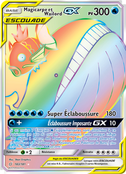 Magicarpe et Wailord GX 183/196 — Pokémon Duo de Choc (TEU)