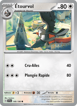 Étourvol 149/258 Pokémon Écarlate et Violet (EV01)