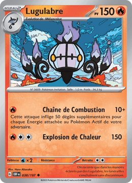 Lugulabre 038/230 Pokémon Flammes Obsidiennes (EV03)