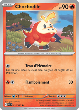 Chochodile 035/279 Pokémon Évolutions à Paldea (EV02)