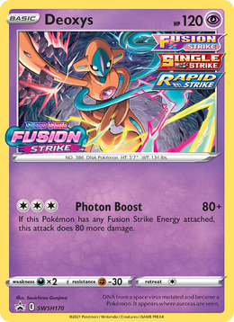 Deoxys SWSH170/PROMO — Pokémon Promo Épée et Bouclier (SWSHP)
