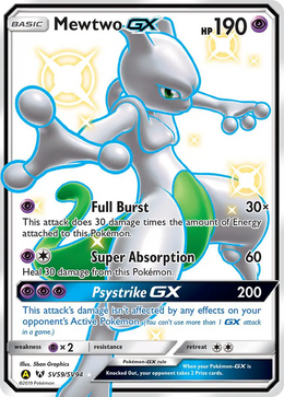 Mewtwo-GX SV59/94 — Pokémon Destinées Occultes Coffre Étincelant (SMA)