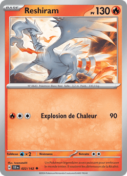 Reshiram 022/175 Pokémon Couronne Stellaire (EV07)