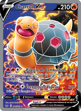 Chartor V 188/216 Pokémon Épée et Bouclier