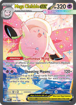 Méga-Mélodelfe-ex 119/88 — Pokémon Équilibre Parfait (ME03)