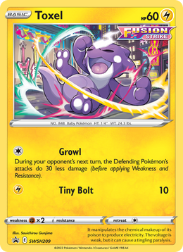 Toxizap SWSH209/PROMO — Pokémon Promo Épée et Bouclier (SWSHP)