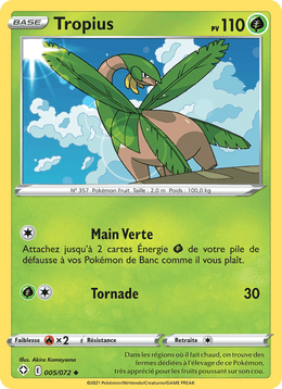 Tropius 5/73 Pokémon Destinées Radieuses (SHF)