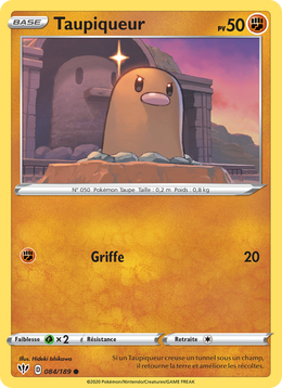 Taupiqueur 84/201 Pokémon Ténèbres Embrasées