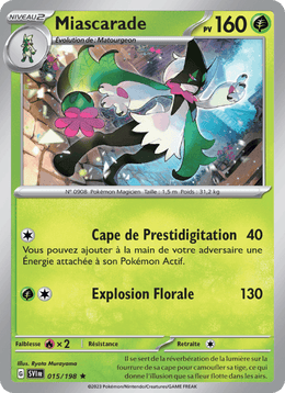 Miascarade 015/258 Pokémon Écarlate et Violet (EV01)