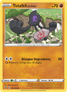 Tutafeh de Galar 101/209 Pokémon Clash des Rebelles