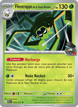 Filentrappe de la Team Rocket 019/295 Pokémon Héros Transcendants (ME2.5)