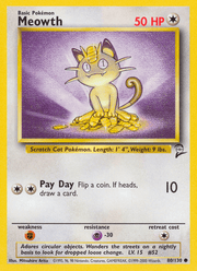 Meowth 80/130 Pokémon Base Set 2 (B2)