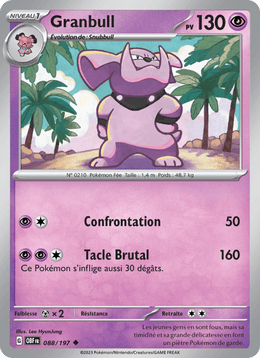 Granbull 088/230 Pokémon Flammes Obsidiennes (EV03)