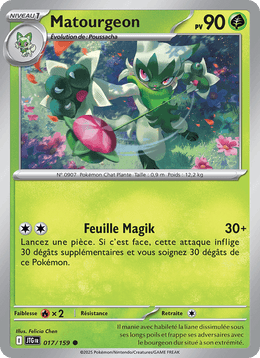 Matourgeon 017/190 Pokémon Aventures Ensemble (EV09)