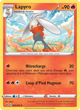 Lapyro 32/216 Pokémon Épée et Bouclier