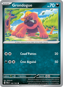 Grondogue 142/279 Pokémon Évolutions à Paldea (EV02)