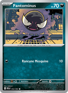 Fantominus 054/130 Pokémon Flammes Fantasmagoriques (ME02)