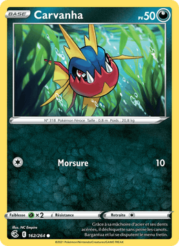 Carvanha 162/284 Pokémon Poing de Fusion (FST)