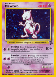 Mewtwo 10/130 Pokémon Base Set 2 (B2)