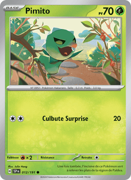 Pimito 012/252 Pokémon Étincelles Déferlantes (EV08)