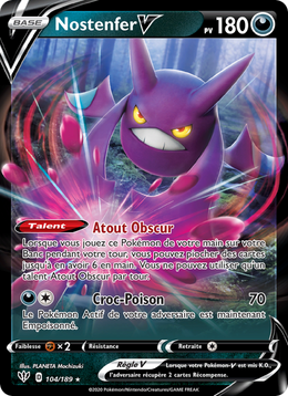 Nostenfer V 104/201 Pokémon Ténèbres Embrasées
