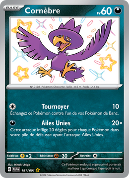 Cornèbre - Murkrow - Destinées de Paldea 181
