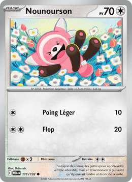 Nounourson 111/188 Pokémon Méga-Évolution (ME01)
