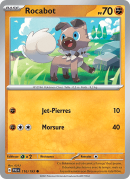 Rocabot 116/279 Pokémon Évolutions à Paldea (EV02)