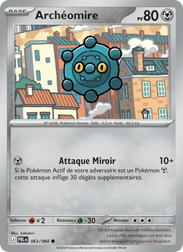 Archéomire 063/120 Pokémon Nuit Noire (ME05)