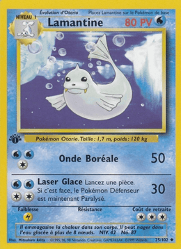Lamantine 25/102 Pokémon Set de Base (BS)