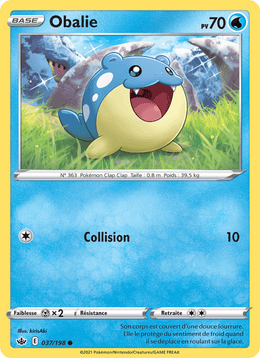 Obalie 37/233 Pokémon Règne de Glace (CRE)
