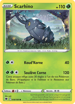 Scarhino 008/216 Pokémon Astres Radieux (ASR)