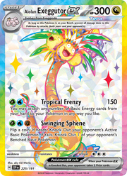 Noadkoko d'Alola-ex 225/252 — Pokémon Étincelles Déferlantes (EV08)