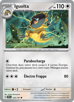 Iguolta 155/252 Pokémon Étincelles Déferlantes (EV08)