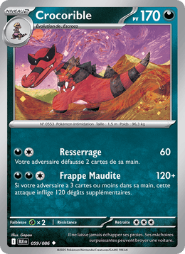 Crocorible 059/172 Pokémon Foudre Noire (BLK)