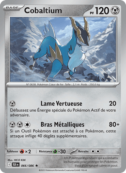 Cobaltium 066/172 Pokémon Foudre Noire (BLK)