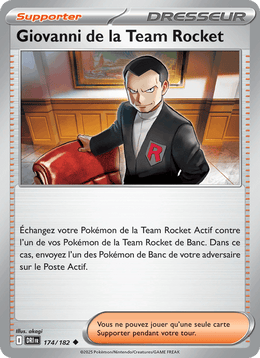 Giovanni de la Team Rocket 174/244 Pokémon Rivalités Destinées (EV10)