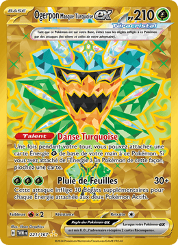 Ogerpon Masque Turquoise-ex 221/226 Pokémon Mascarade Crépusculaire (EV06)