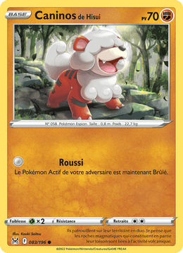 Caninos de Hisui 083/217 Pokémon Origine Perdue (LOR)