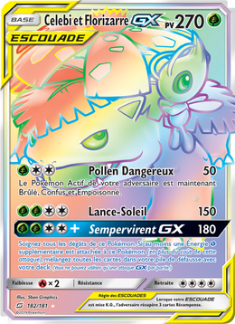 Celebi et Florizarre GX 182/196 — Pokémon Duo de Choc (TEU)
