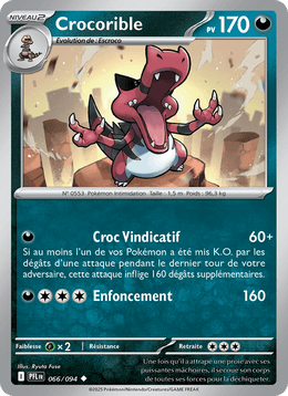 Crocorible 066/130 Pokémon Flammes Fantasmagoriques (ME02)