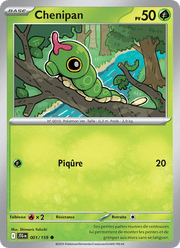 Chenipan 001/190 Pokémon Aventures Ensemble (EV09)